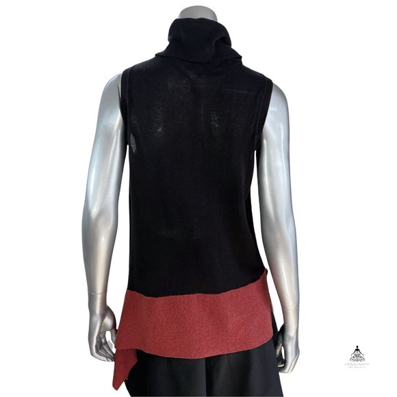 Robert Rodriguez Black Color Block Sleeveless Asymmetrical Top - Picture 4 of 5